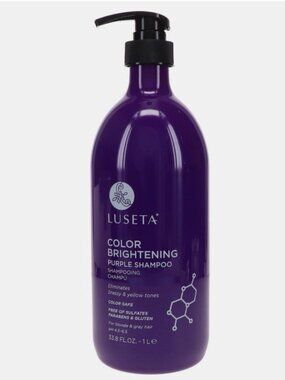 Luseta Color Brightening Purple Shampoo for Blonde and Gray Hair 33.8 FL.OZ. 1 L